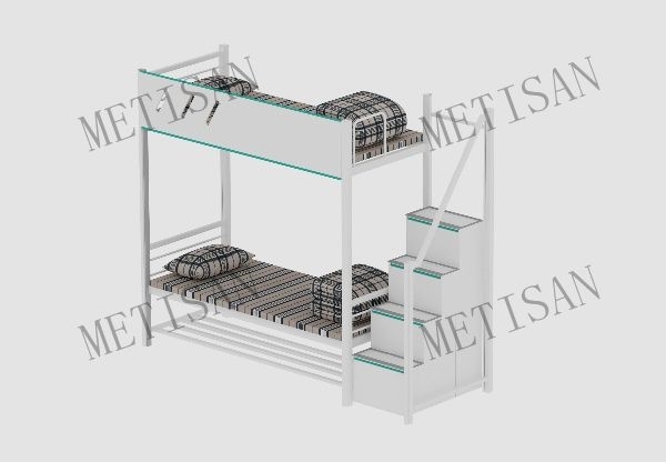 双人上下铺床（步梯款）