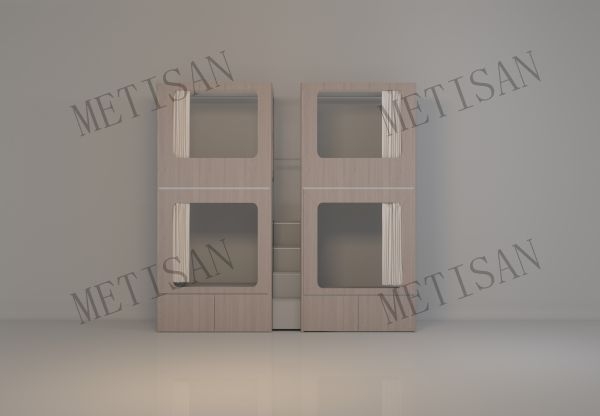 二联体公寓床（步梯款）-木纹色26